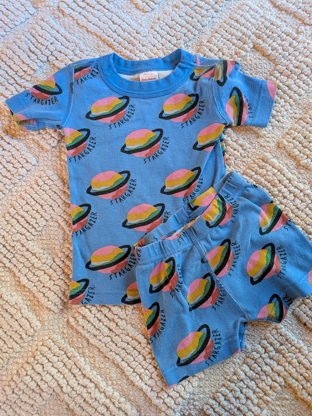Hanna Andersson Blue 'Stargazer' Planet Print Pajama Set